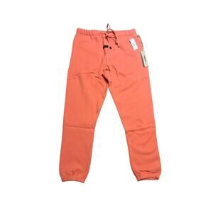 Essentials Fear Of God Mens Sweatpants Joggers Size L Coral Fleece Lounge NWT